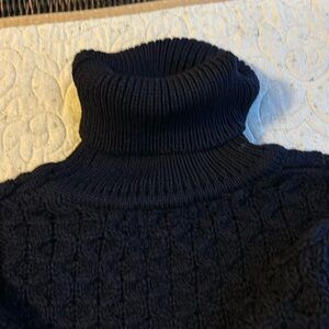Black Merino wool turtleneck